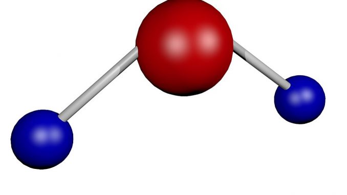 Wassermolekül (Modell) | Grafik: ColiN00B