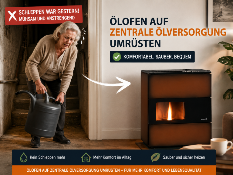 Ölofen auf zentrale Ölversorgung umrüsten