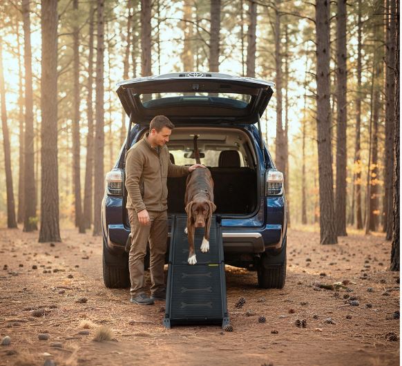 4pets Easy-Steps Einstiegsrampe für Hunde am Kofferraum