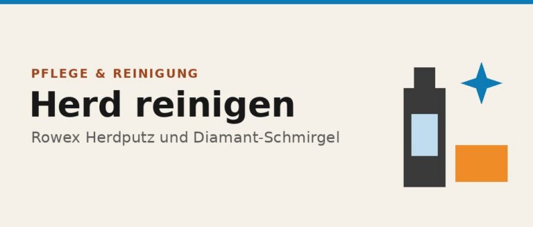 Herdplatte wieder blank: Rowex Herdputz und Diamant-Schmirgel im Einsatz