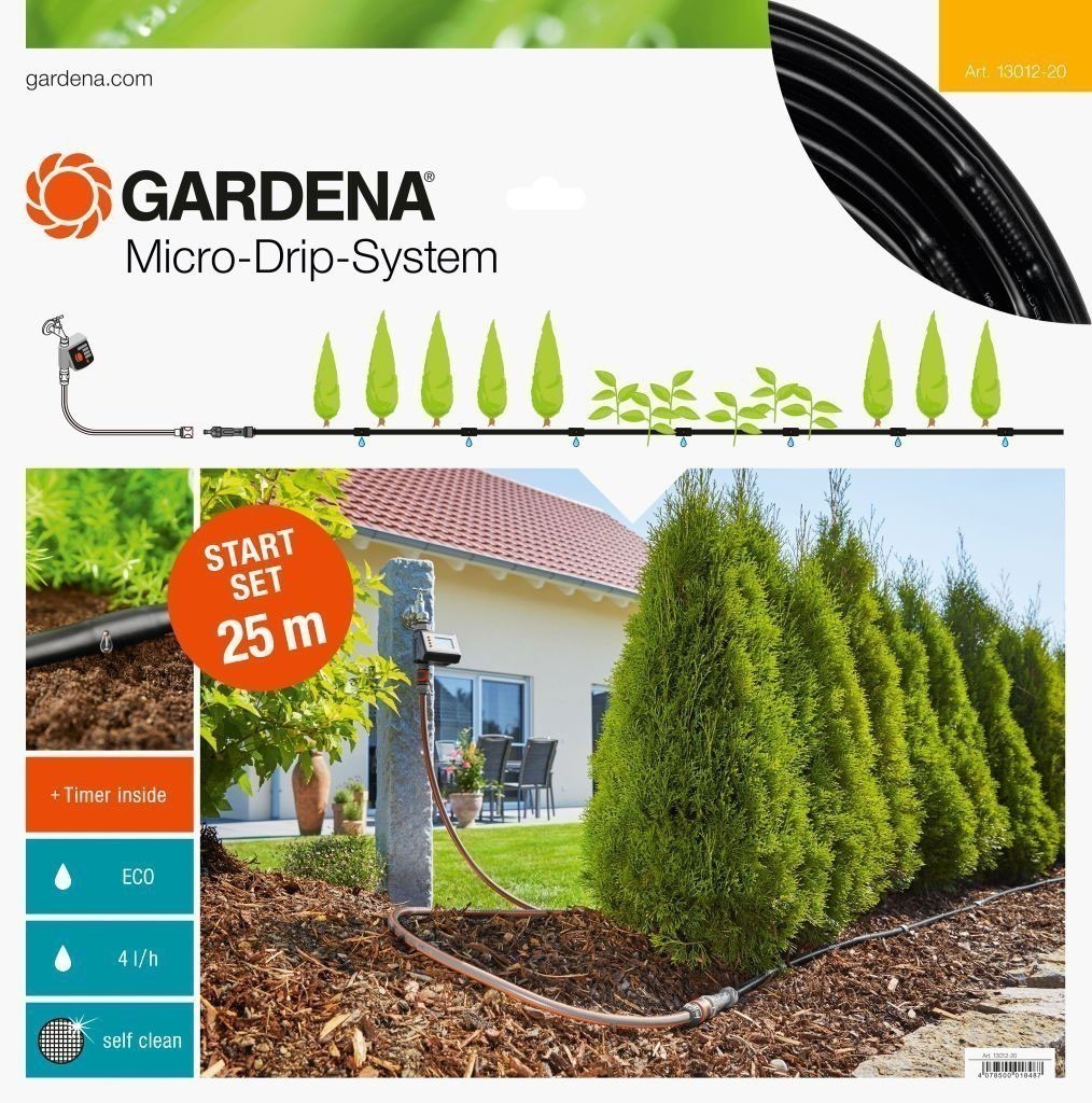 GARDENA Micro-Drip-System Start-Set Pflanzreihen M Automatik 13012-20