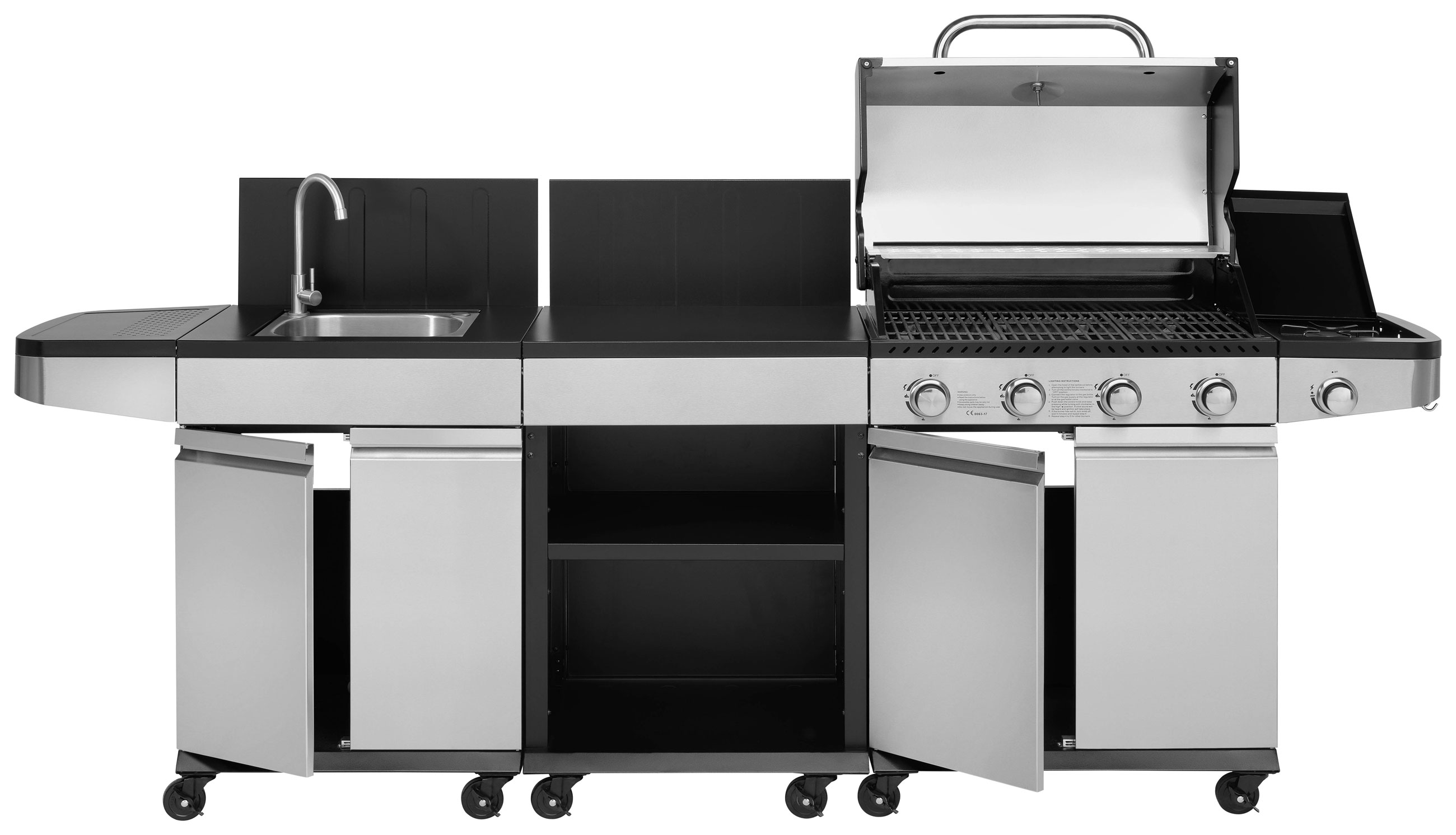 Gasgrill / Gasgrillküche Justus Juno 4+1 Grillfläche 70x42cm