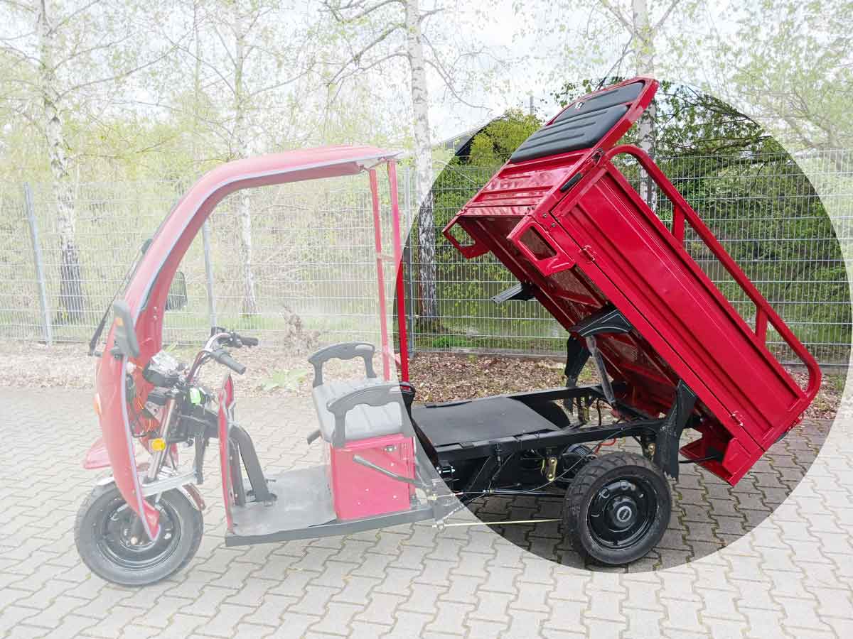 Volta VT5 Cargo Muli Elektro Transporter mit Kabine TUK TUK Volta VT5 Cargo Muli Elektro Transporter mit Kabine TUK TUK