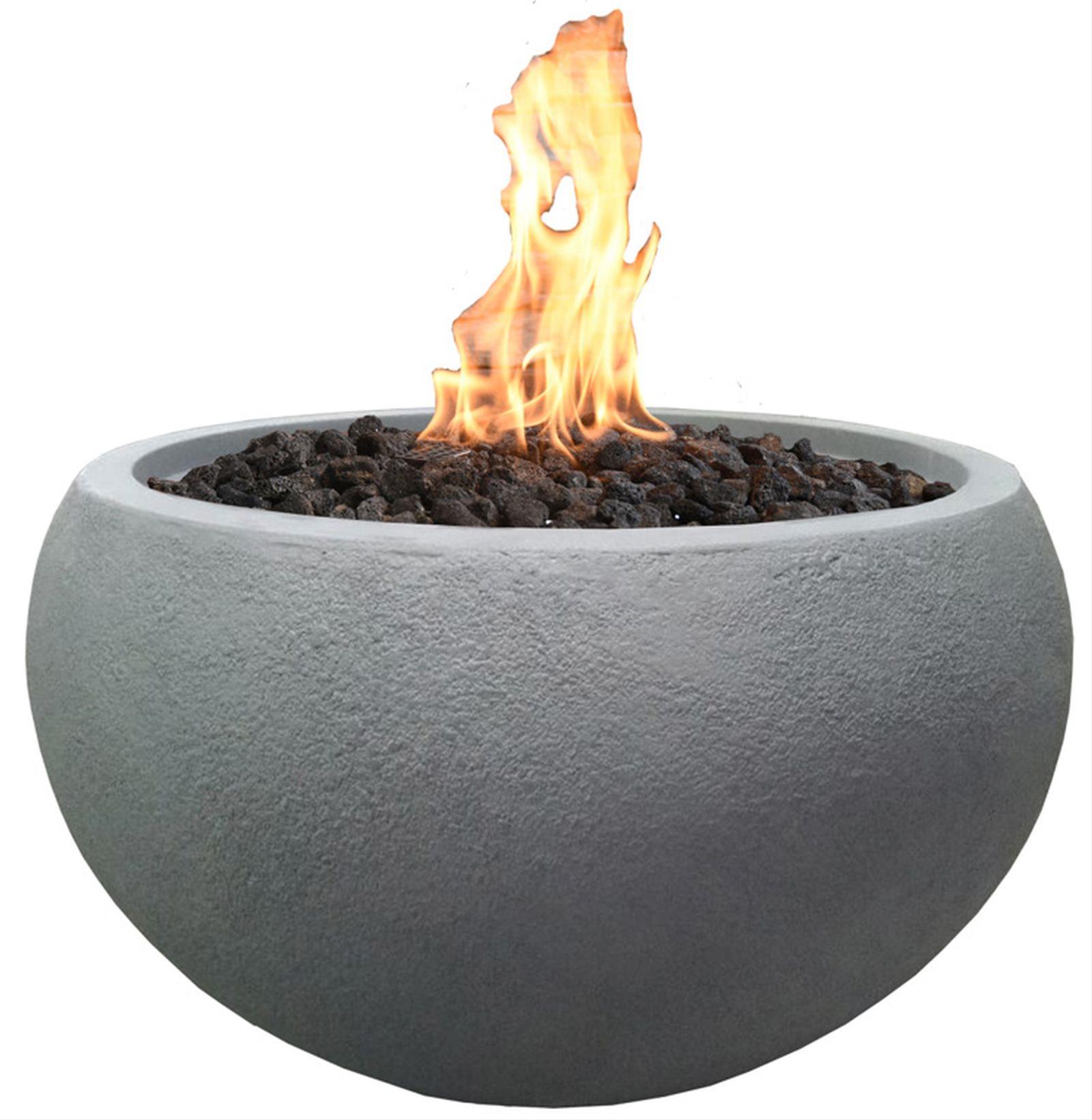 Gas Feuerstelle / Gartenfeuer GardenForma Marra Beton-Optik grau