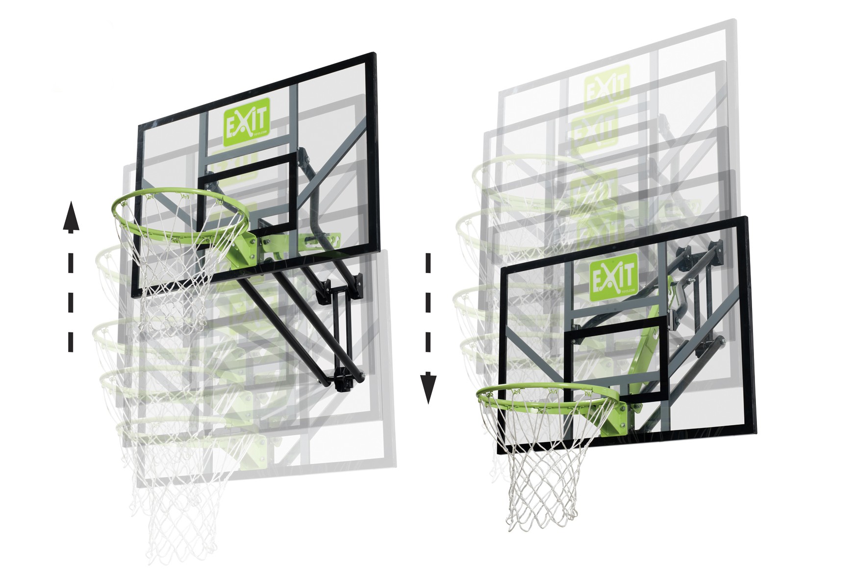 Basketballkorb mit Brett EXIT Galaxy Wall-mount 116x77cm