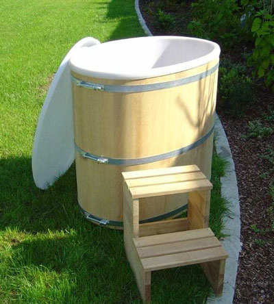 Tauchbecken  Achleitner 420L Kambalaholz natur
