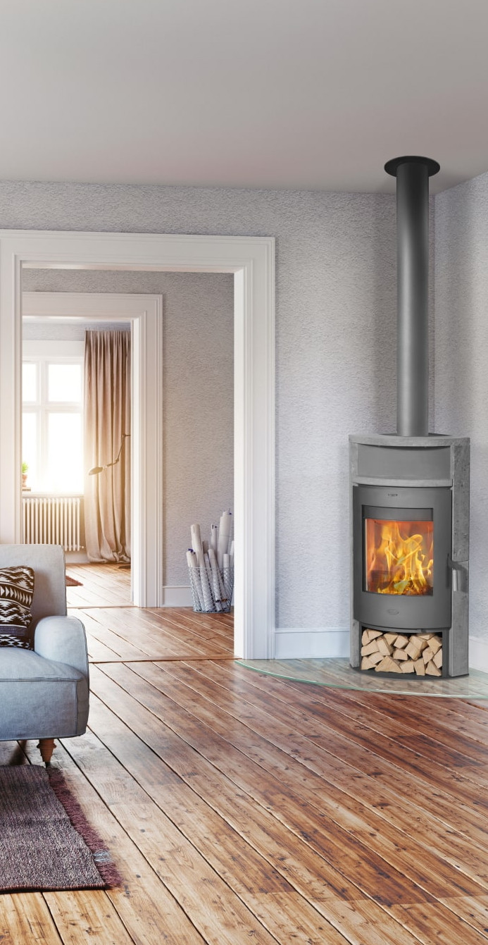 Fireplace Eckkaminofen Samba Speckstein 6 kW