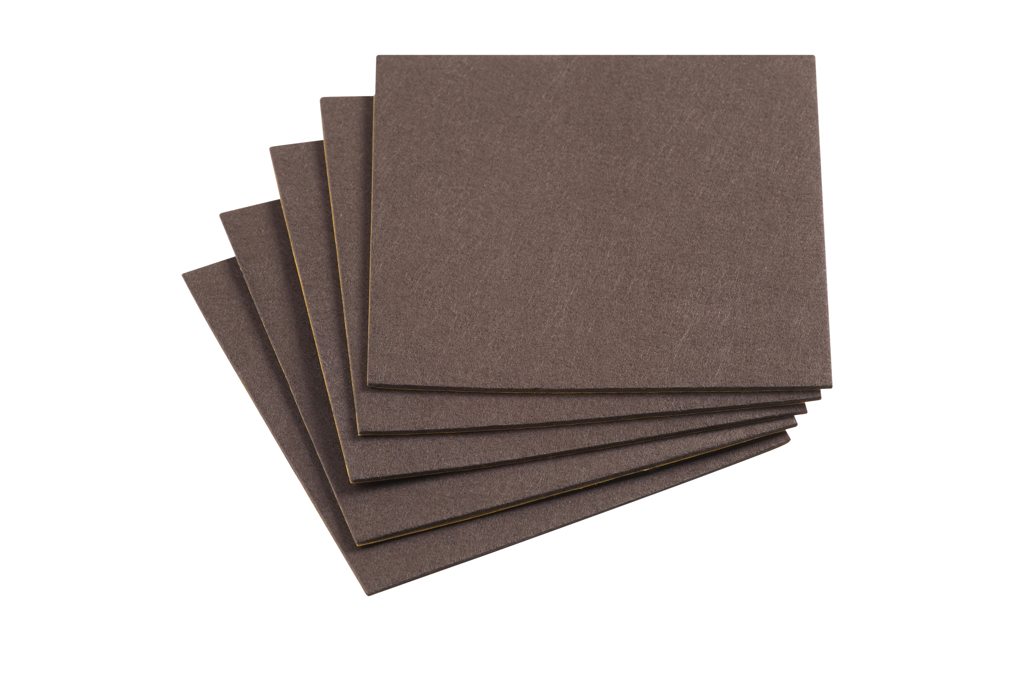 Filzzuschnitt selbstklebend 200 × 200 mm, braun, 5 Stück