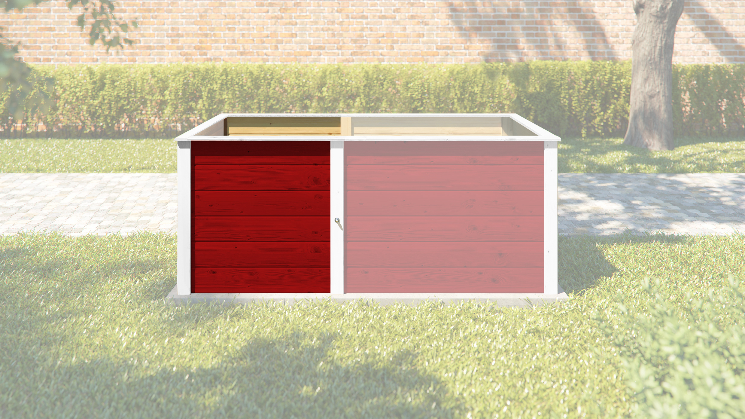 weka Ergänzungssatz Hochbeet Modular, 21 mm, rot