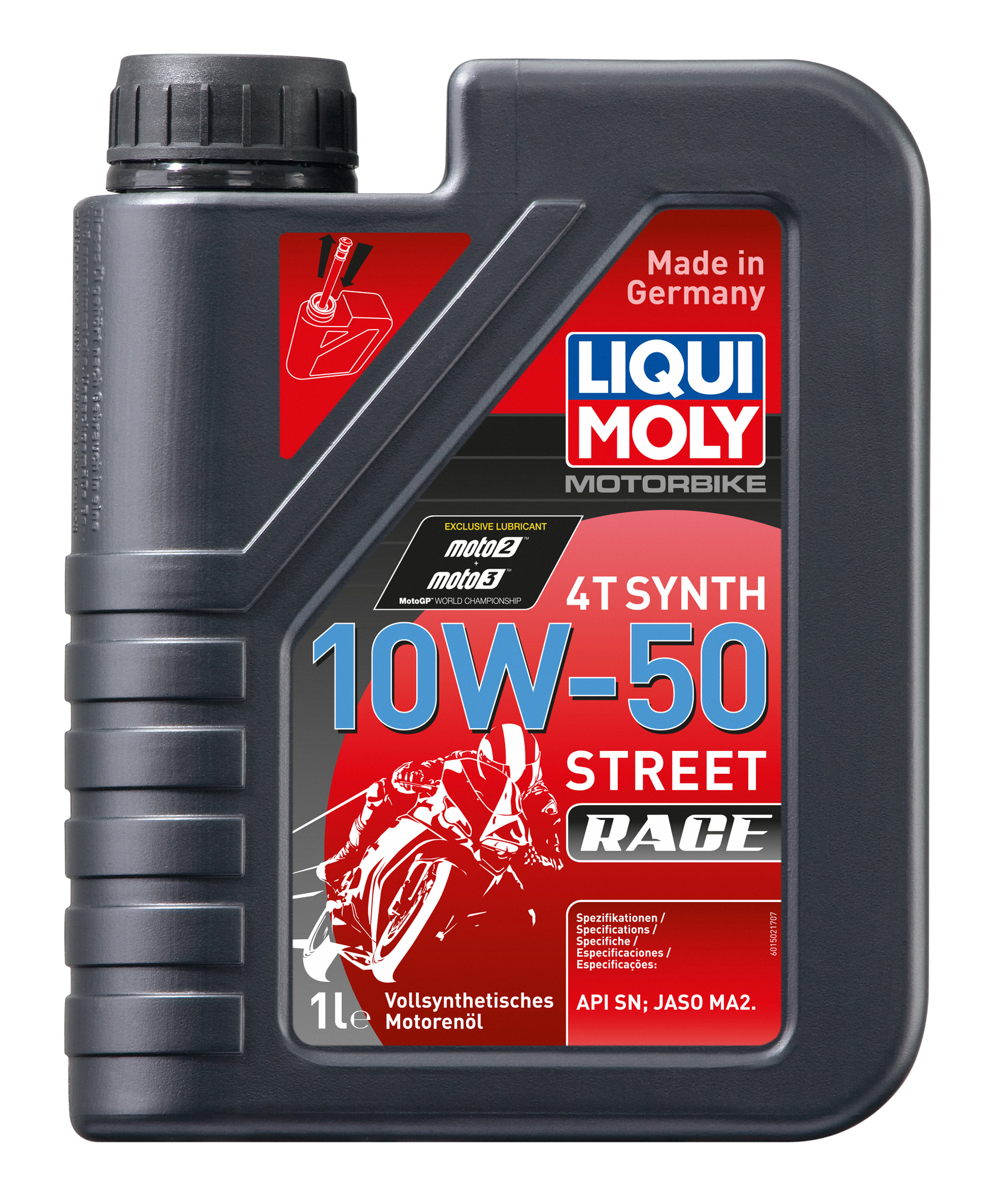 Liqui Moly Motoröl Motorbike 4T Synth 10W-50 Street Race 
1 Liter
