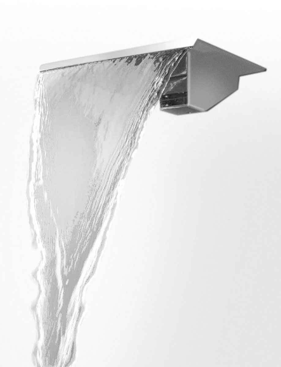 Eliga Schwallbrause 1/2" Messing verchromt eckig