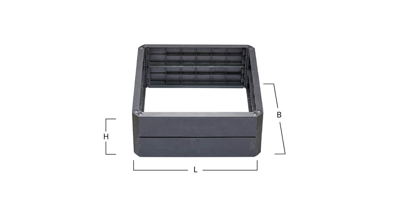 ERGO Quadro M Hochbeet Stone 4 Paneele