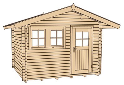 weka Gartenhaus 139 A Gr.2, 45 mm, V60, ET, DF