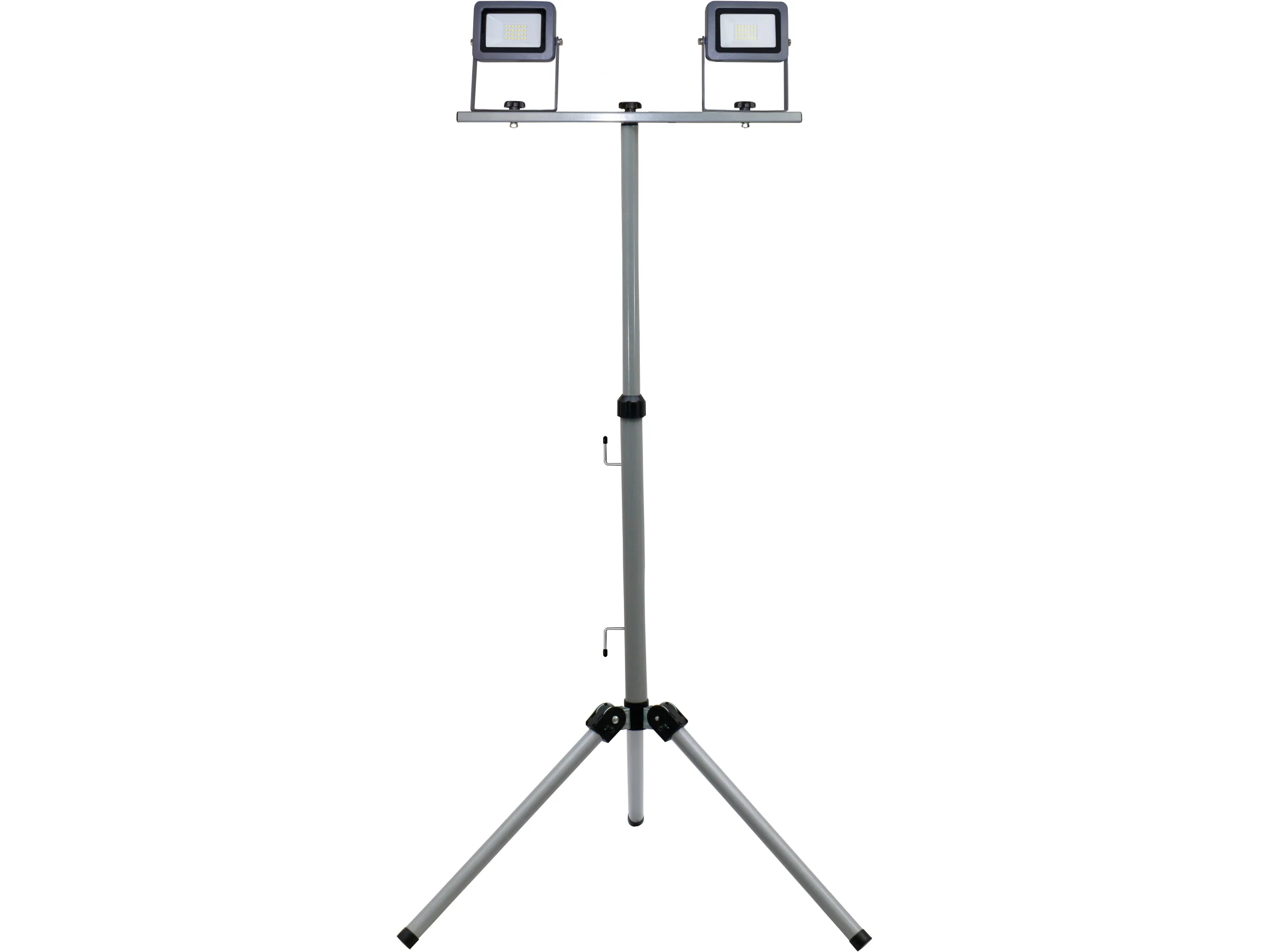 LED-Arbeitsleuchte Flare auf Stativ 2 x 15 W Silber-Anthrazit