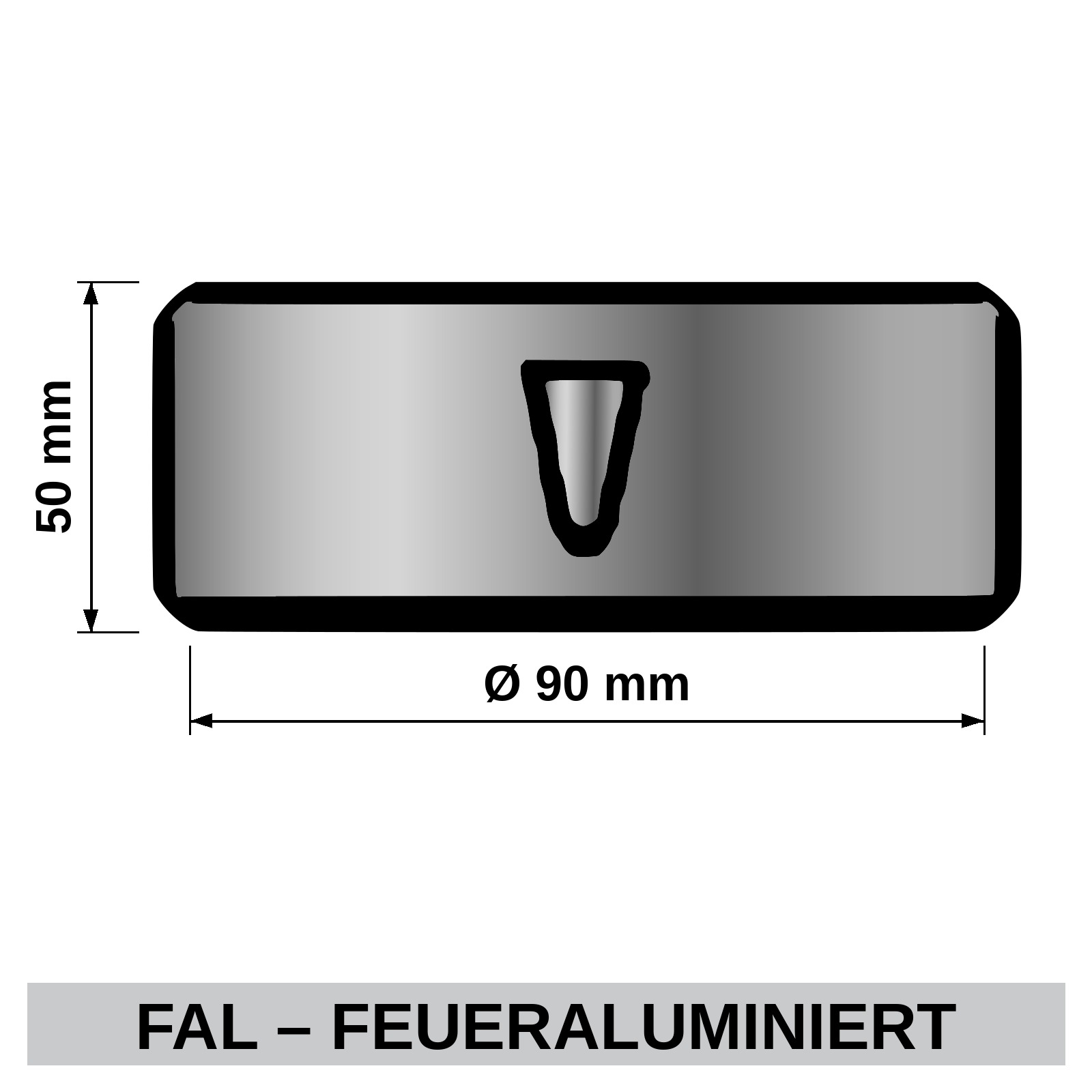 ediFire Kaminlochkapsel Ø 90 mm, feueraluminiert