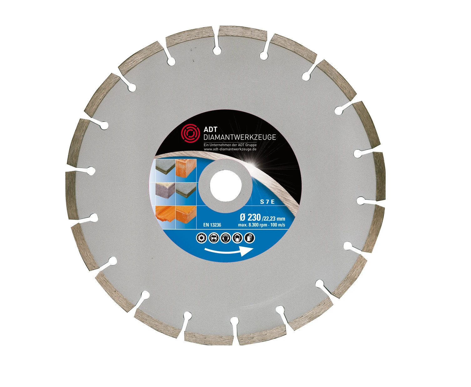 Diamanttrennscheibe S7E Standard Trockenschnitt Ø 115 mm  22,2 mm