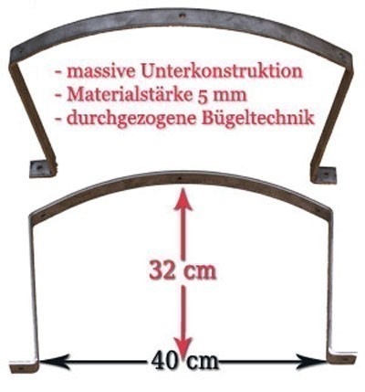 Kamindach Edelstahl 70x67cm