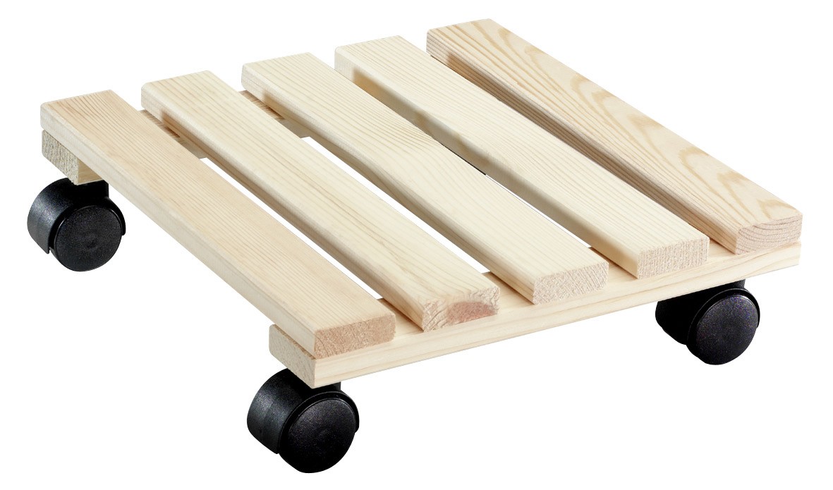 Wagner Blumenroller / Blumentopf - Untersetzer fahrbar 29x29cm Fichte