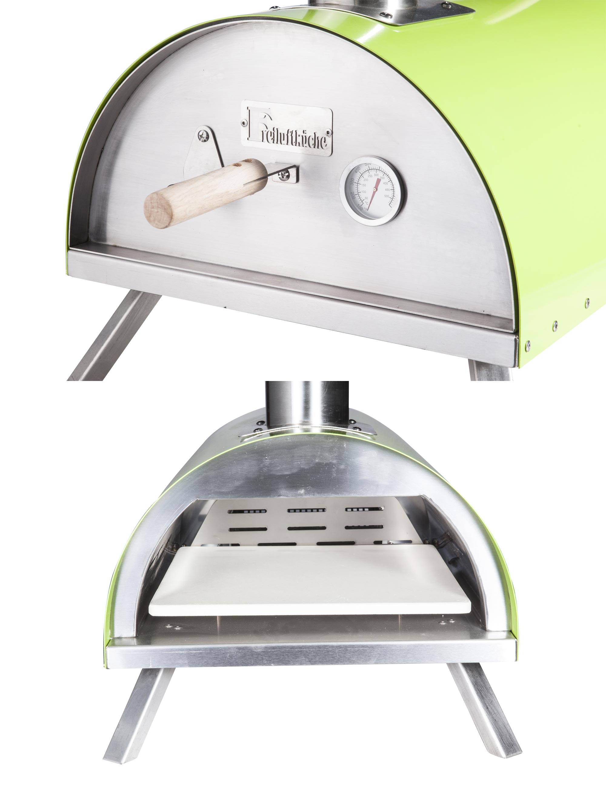 Pellet-Pizzaofen, Flammkuchenofen DaDa I grün