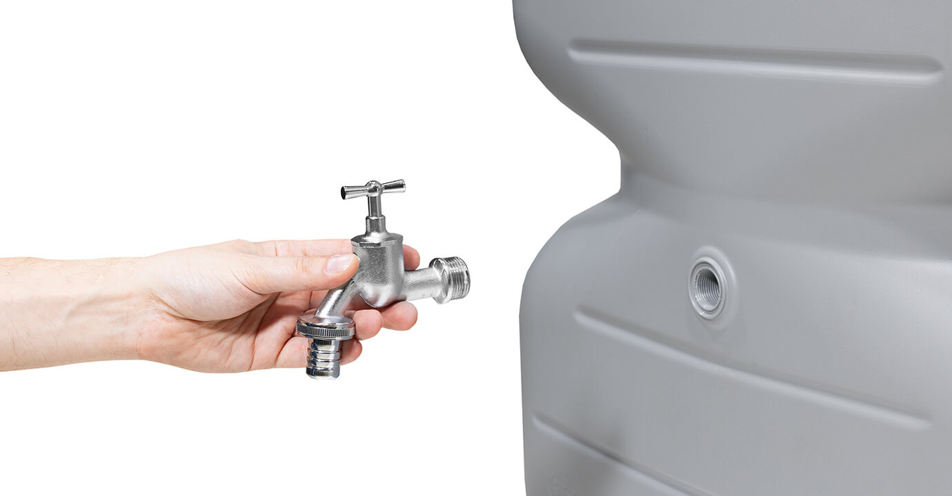 Garantia Basic Line Regentonne Cubus, 700 l, Betongrau