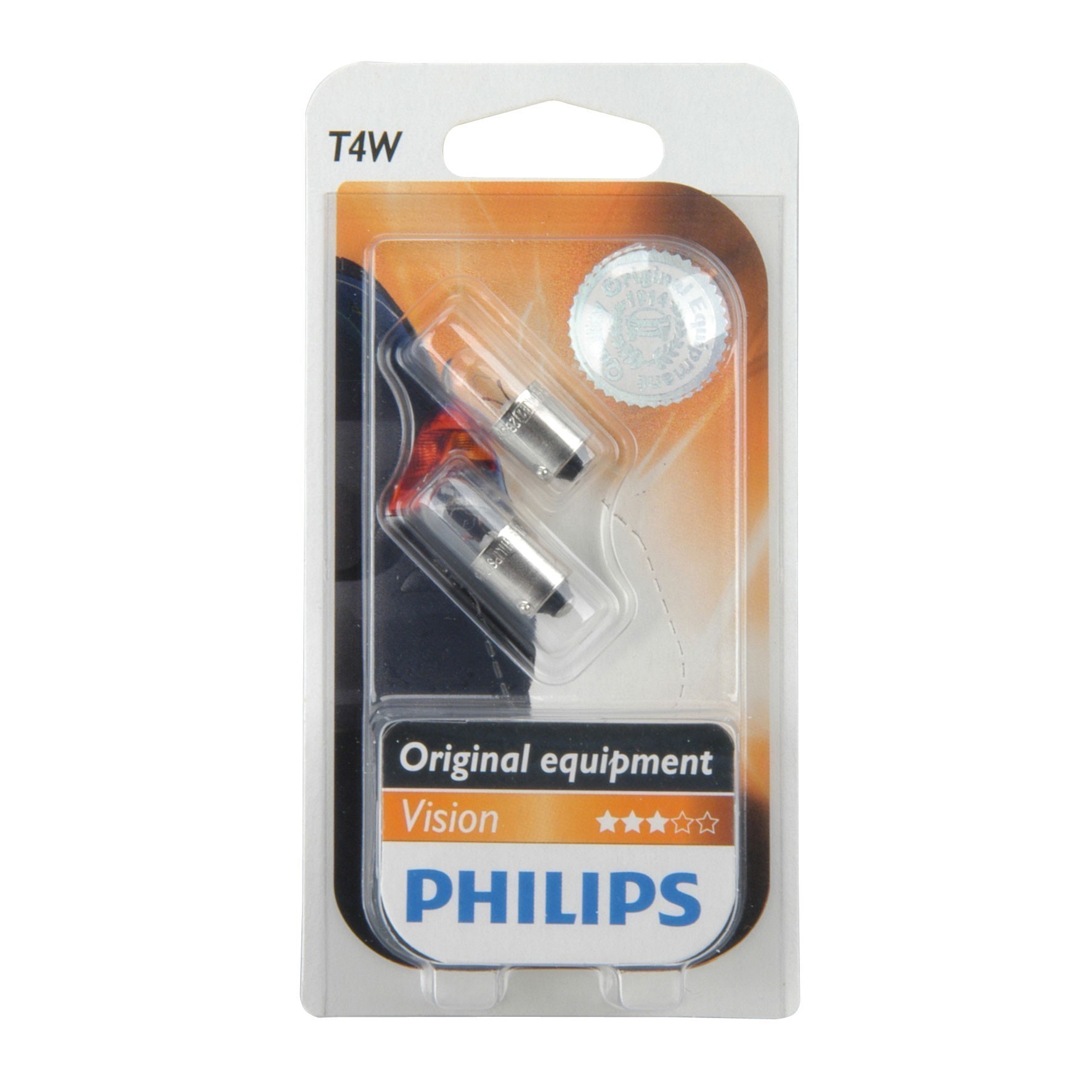 Philips Vision Standlichtlampe T4W 12Volt / 4Watt 2erP.  / Autobeleuch