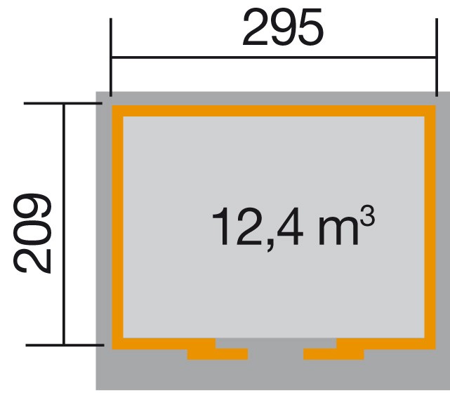 weka Schiebetürhaus 225 Gr.1, schwedenrot, 21 mm