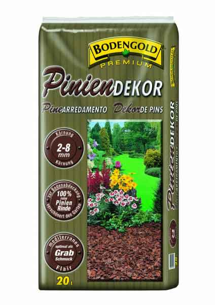 Bodengold Pinien Dekor Rinde 20 L Körnung 2-8 mm