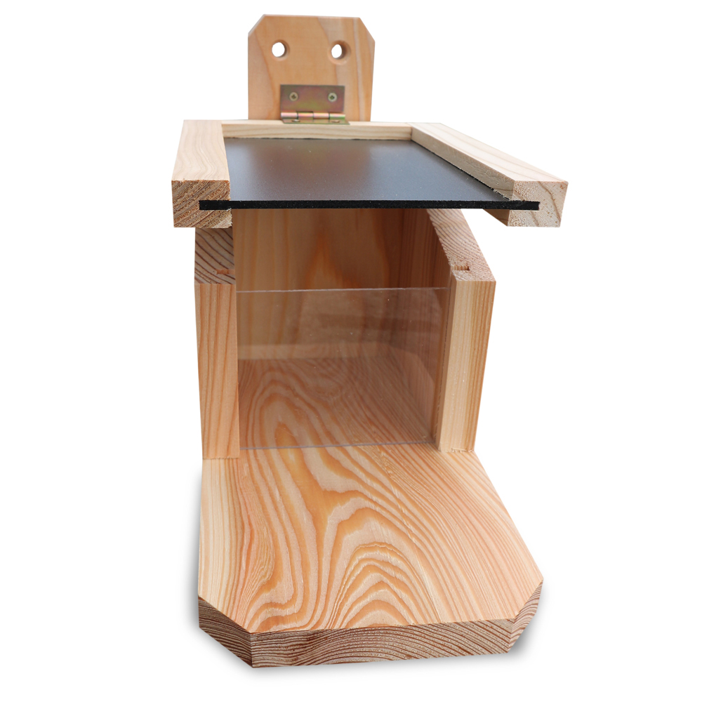 Habau Eichhörnchen-Futterstation Maxi Lärchenholz 13,5x26x22cm