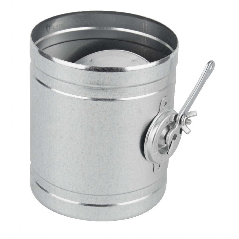 Ofenrohr mit Drosselklappe Ø 100 mm FAL 0,63 mm feueraluminiert