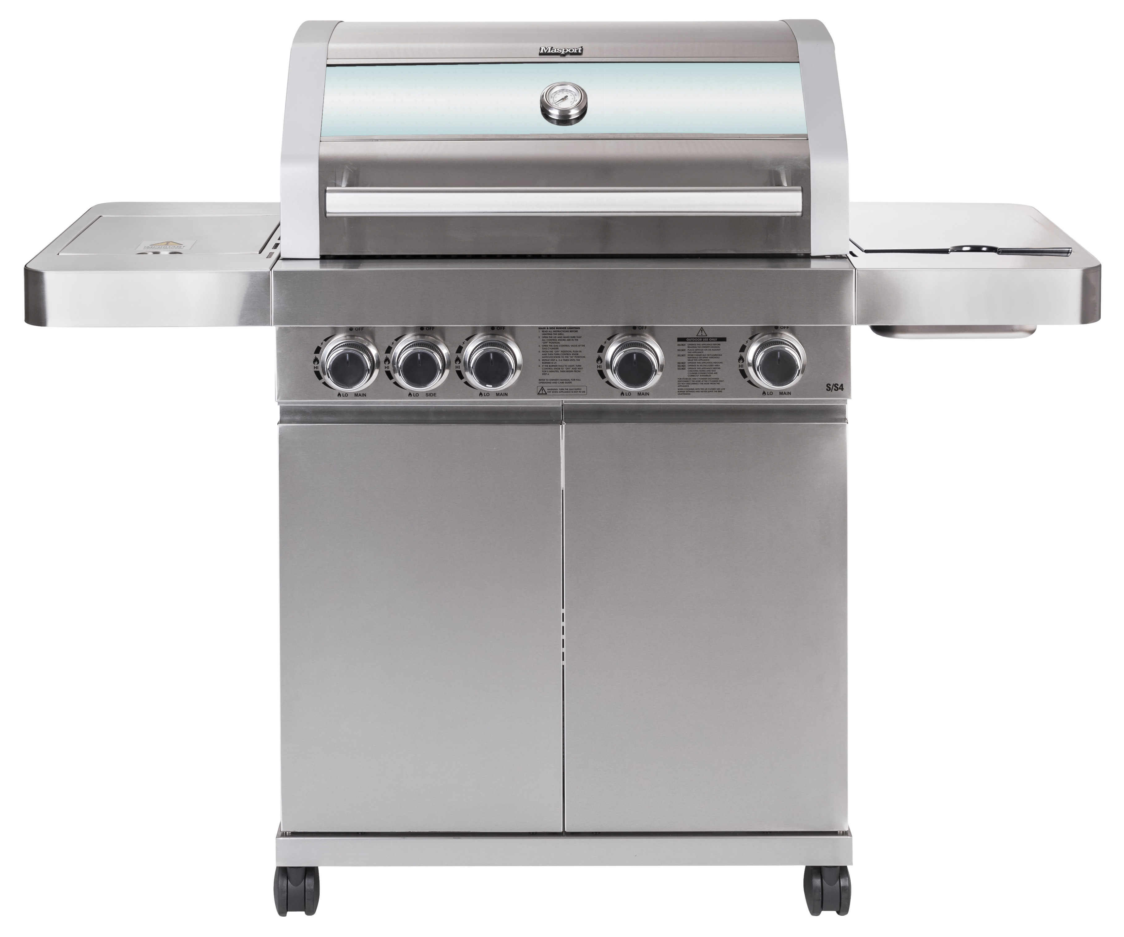 Gasgrill / Grillwagen Masport Gasgrill S/S4 Grillfläche 68,5x45cm