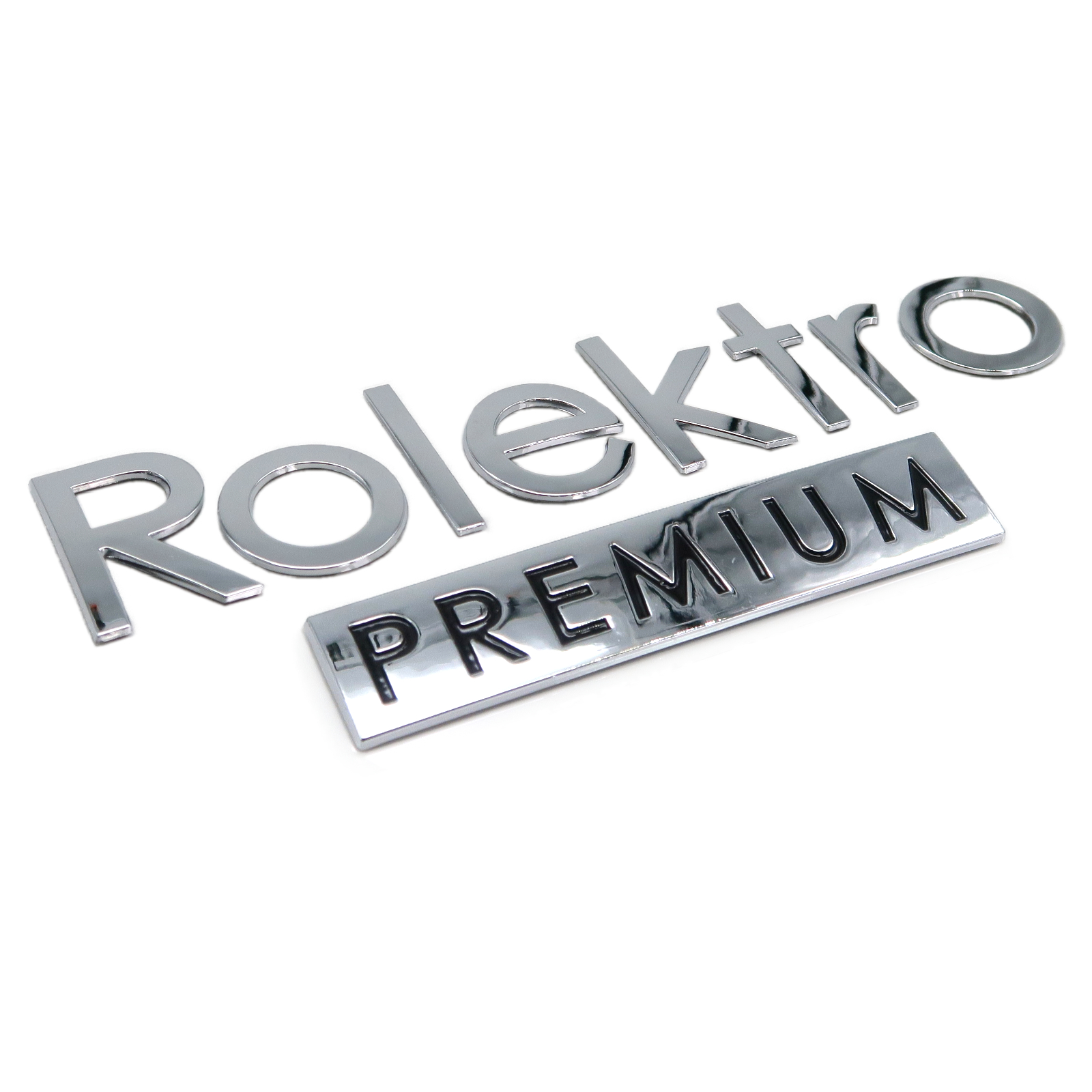 Rolektro Aufkleber, Rolektro Logo, PREMIUM, Metalloptik