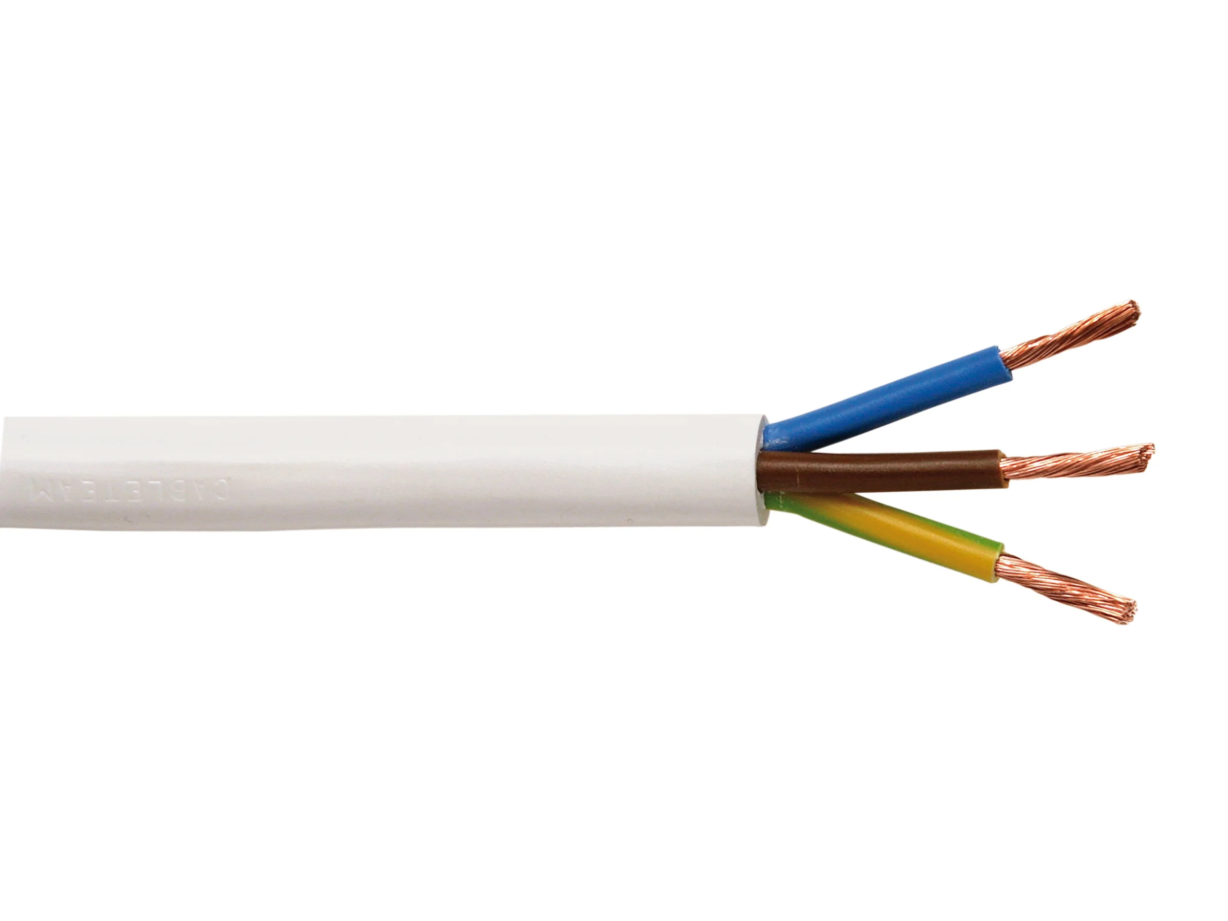 Schlauchleitung H05VV-F 3 G1,0 Weiß 10 m