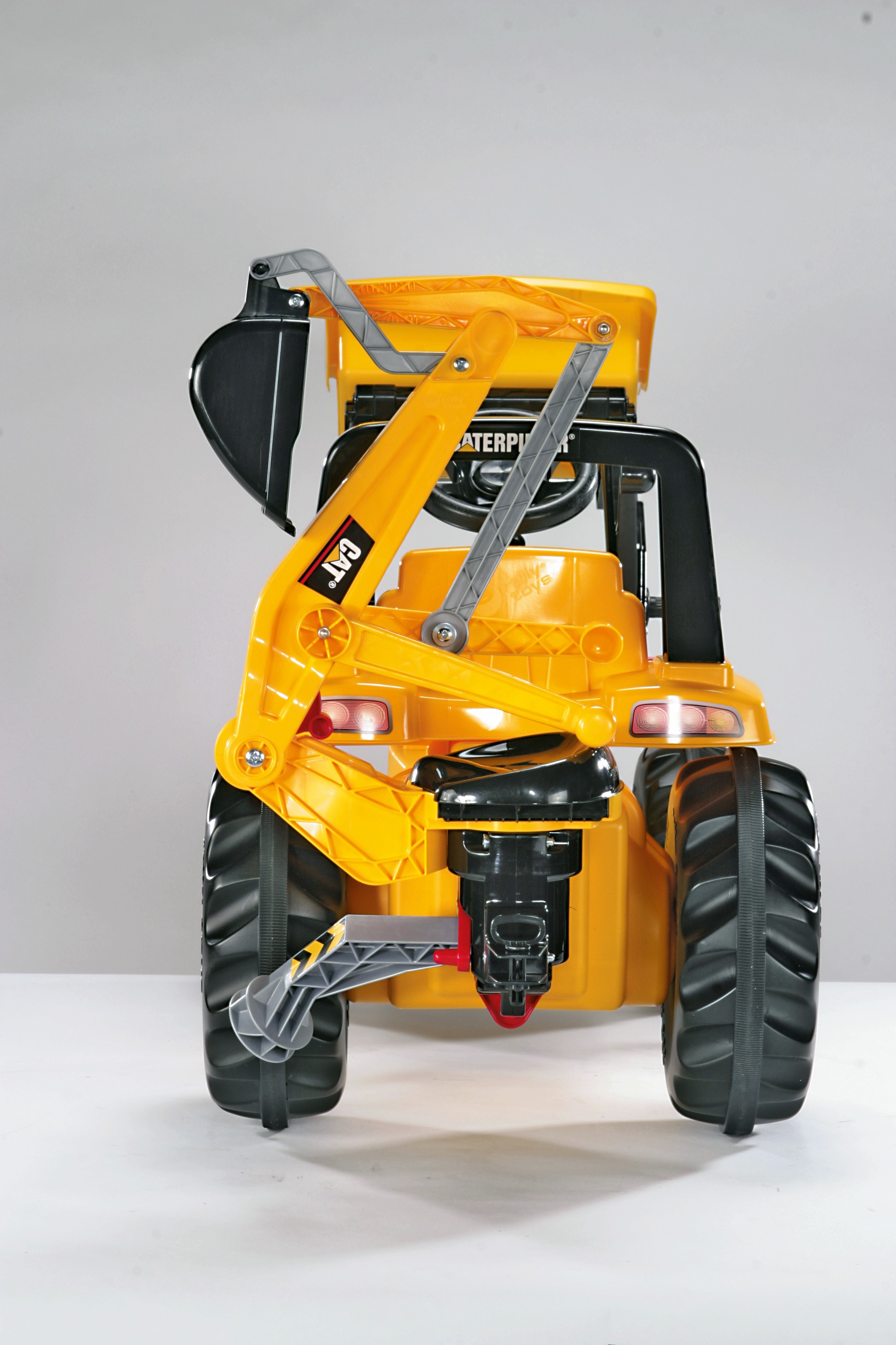 Trettraktor rolly Junior CAT mit Frontlader + Heckbagger - Rolly Toys