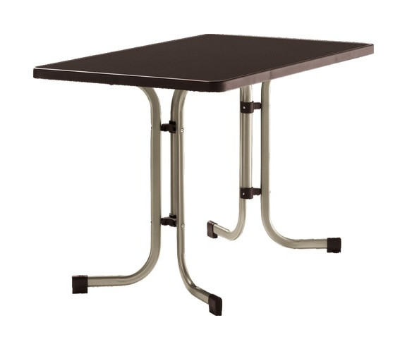 SIEGER Gartentisch  Klapptisch 115x70cm Stahl Mecalit mocca