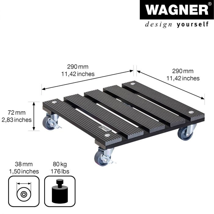 Multiroller Pflanzenroller WPC 290x290 mm für 80 kg