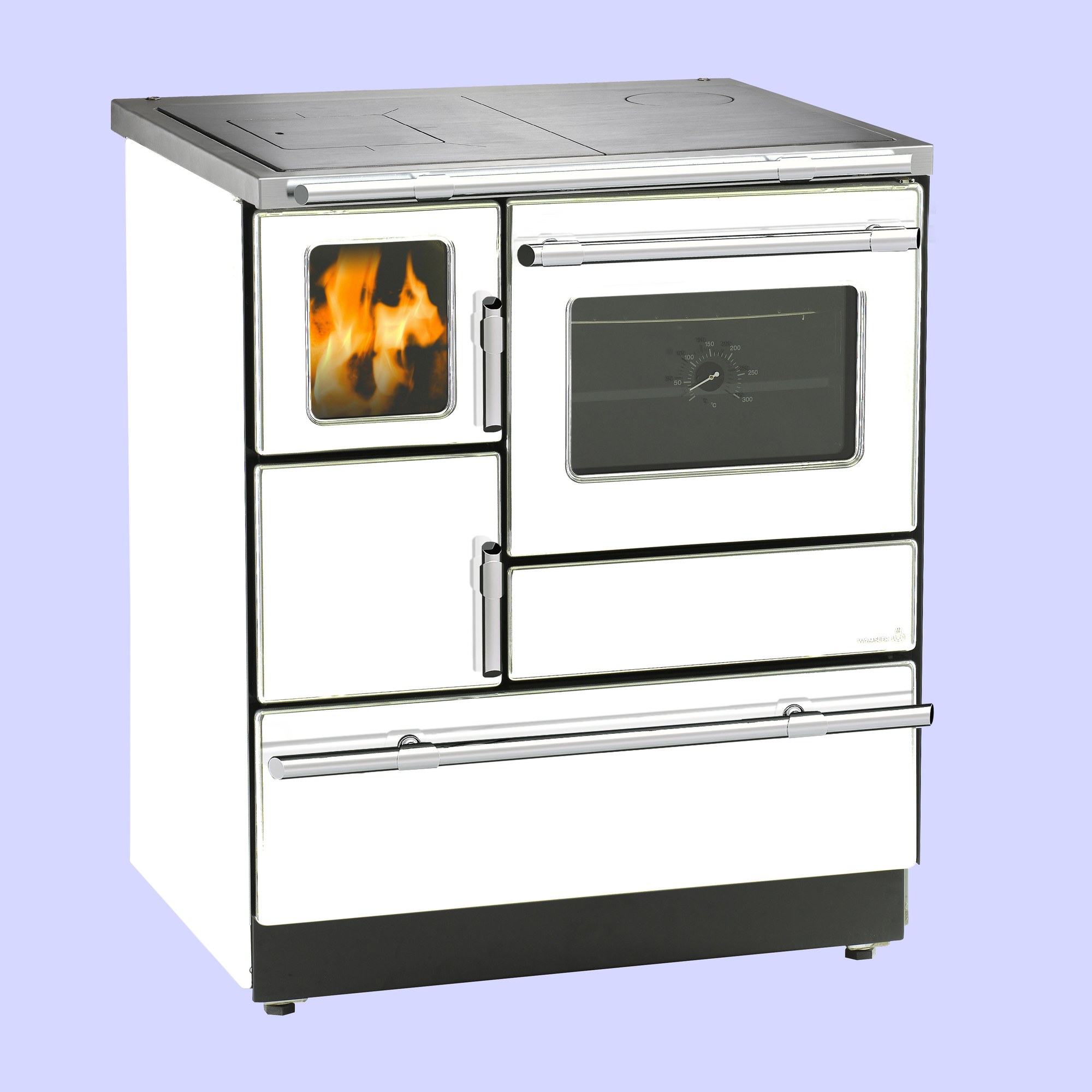 Wamsler K 128 F 72 cm weiß, rechts, Stahlplatte