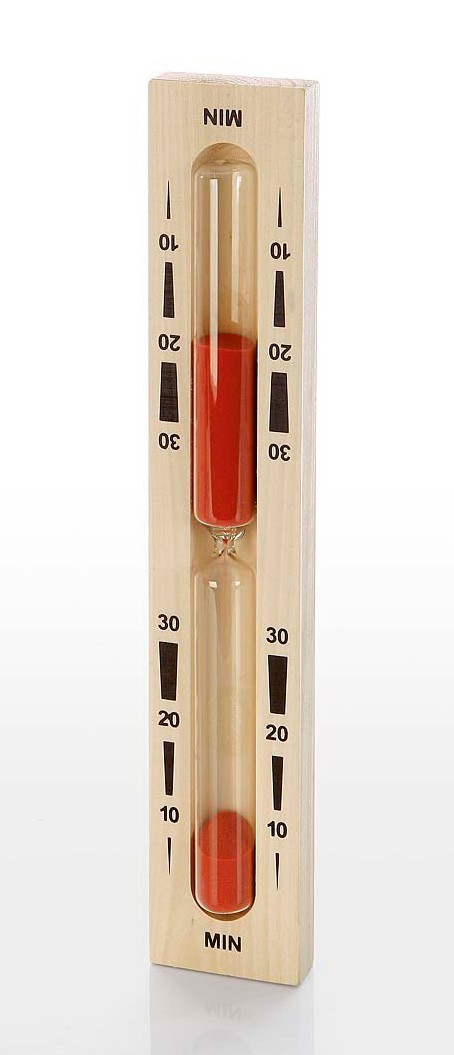 Eliga Sanduhr für Biosauna / Infrarotkabine mit rotem Sand 30 Minuten