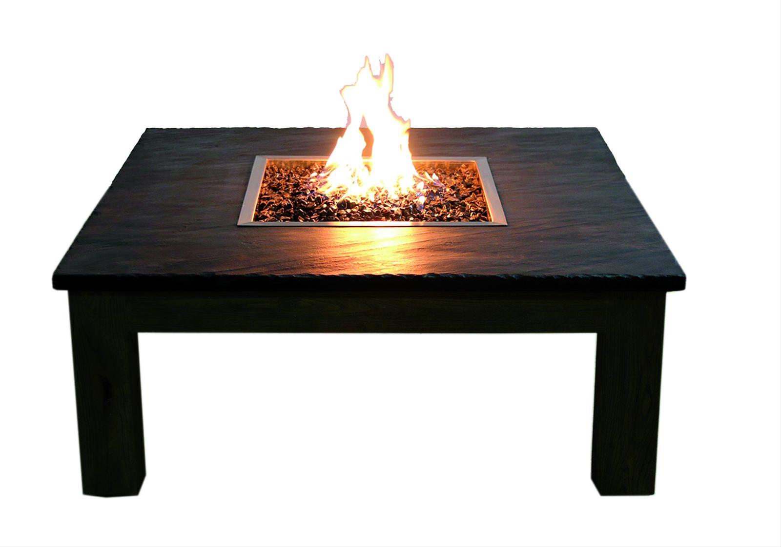 Gas Feuerstelle / Gartenfeuer GardenForma Colima Schiefer / Weide