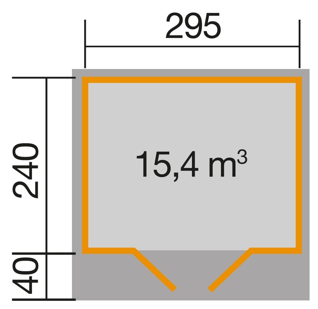 weka Gartenhaus 179 Gr.3, grau, 28 mm, DT