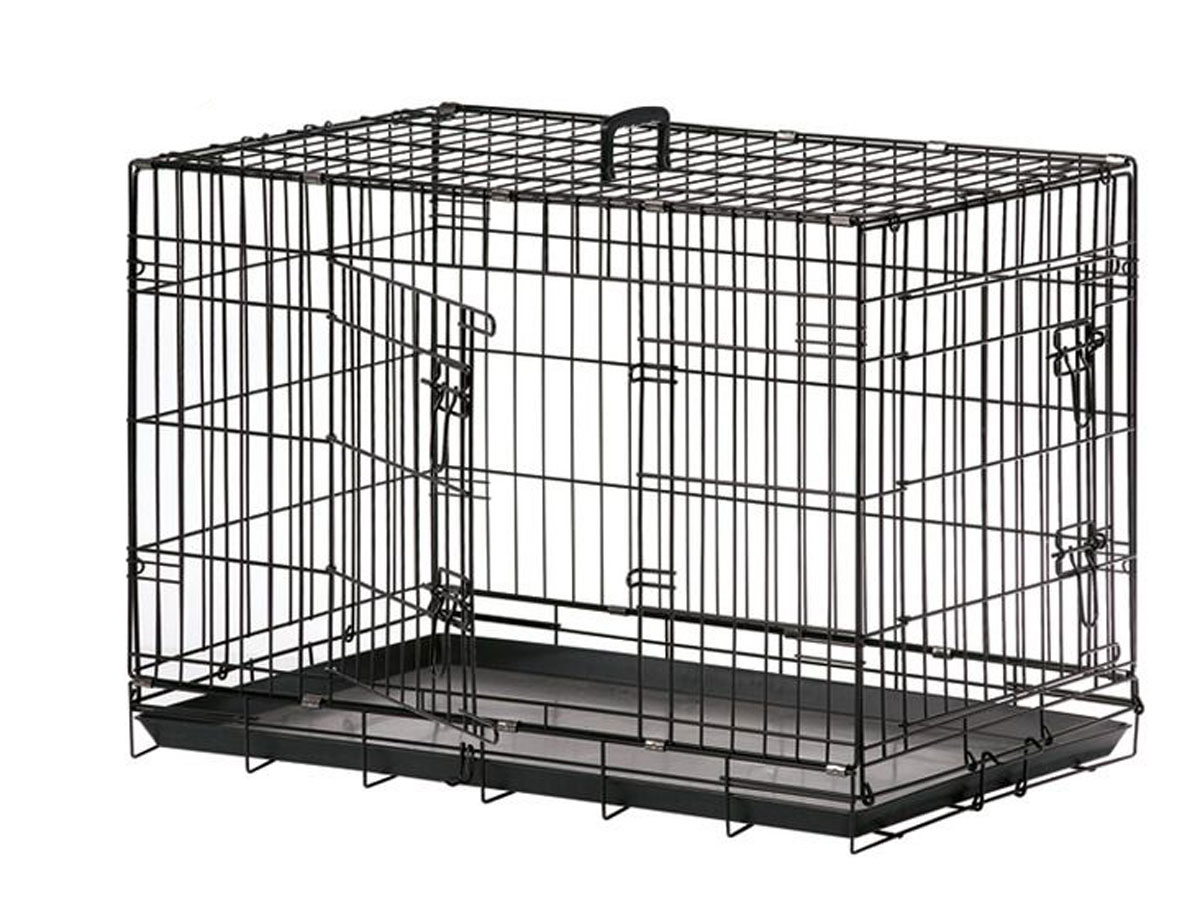 Transportkäfig / Drahtkäfig schwarz Karlie zweitürig 77x47x54cm