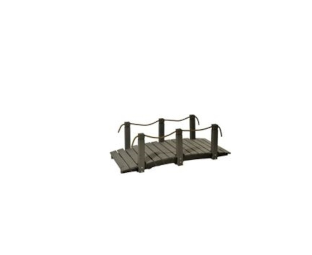 Teichbrücke vintage-grau 152x67x50cm