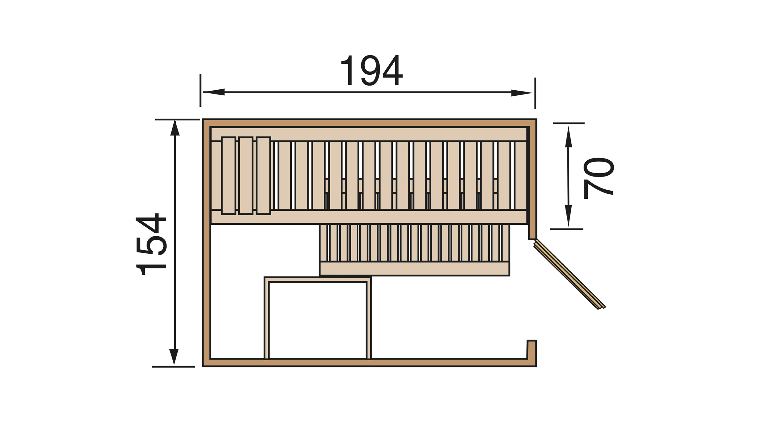 Weka Sauna KAARINA 1 Nischensauna