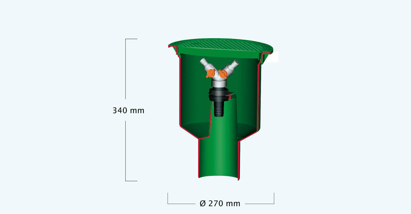 Wasseranschlussbox Extern GRAF GARANTIA 202060