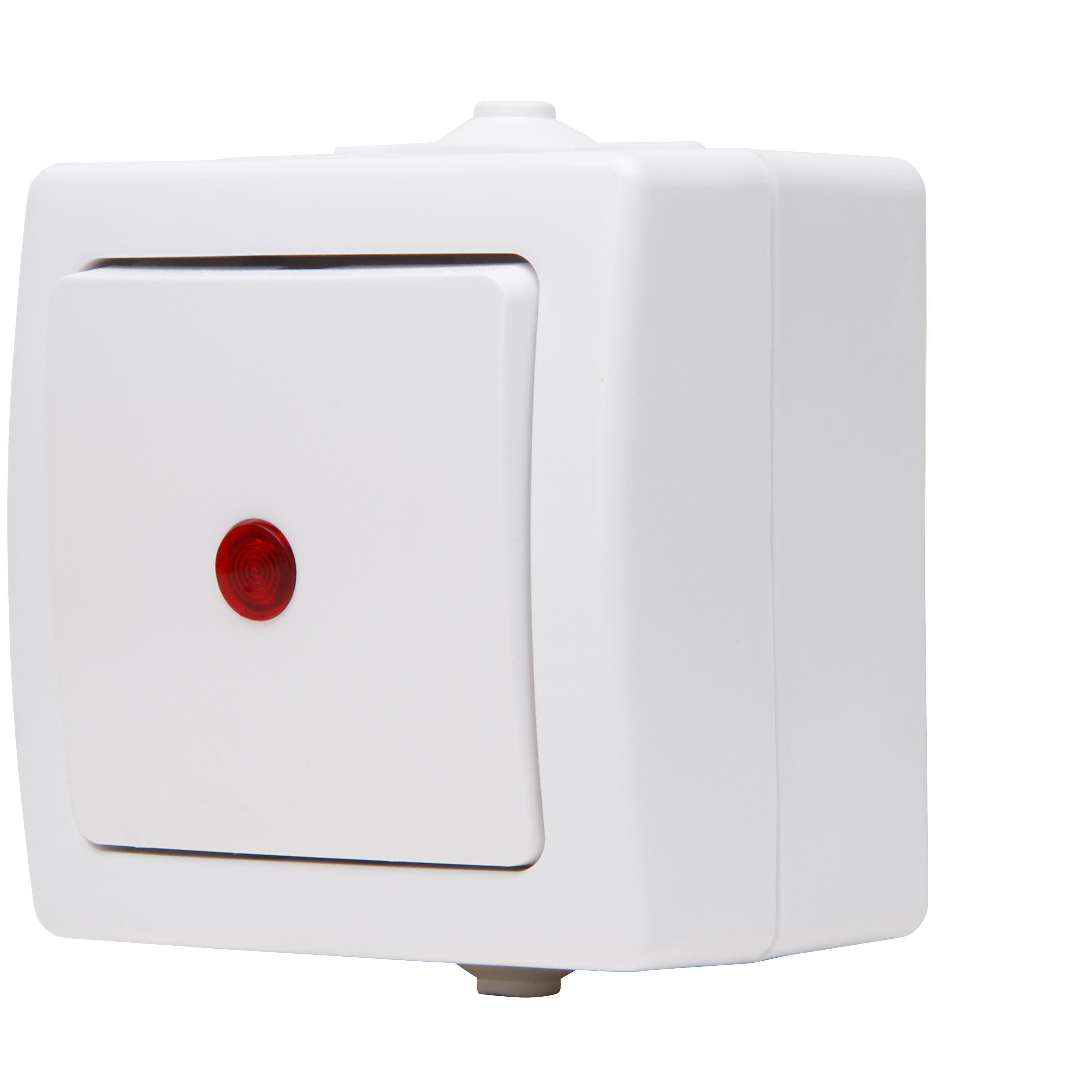 KontrollschalterAufputz-Feuchtraum artiksweiß