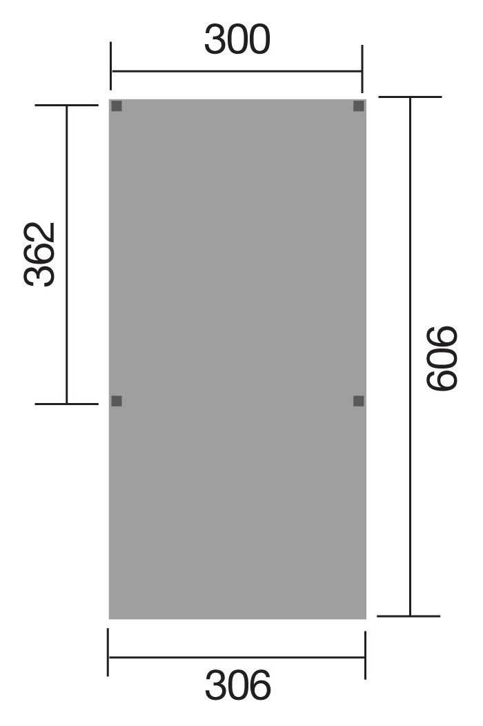 weka Y-Einzelcarport, mit Trapezblech-Dach