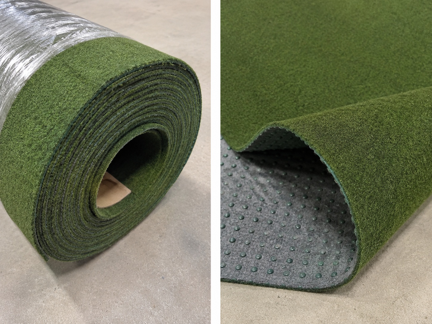 1 Rolle Rasenteppich Moos Grün mit Noppen – Schutzteppich 2 m Breite
