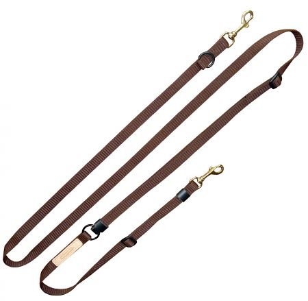 Hundeleine Umhängeleine Niggeloh DeLuxe 20mm braun