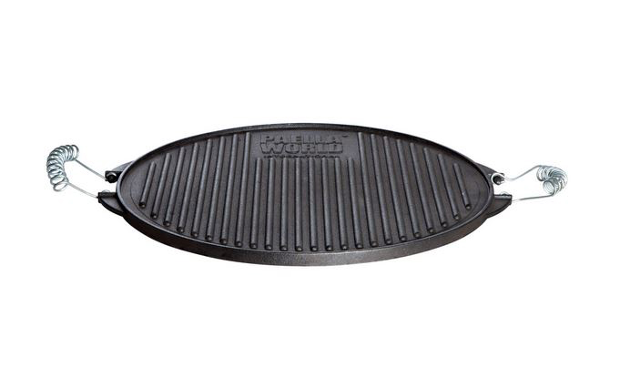 Paella World® Grillplatte Plancha aus Gusseisen Light Ø25cm