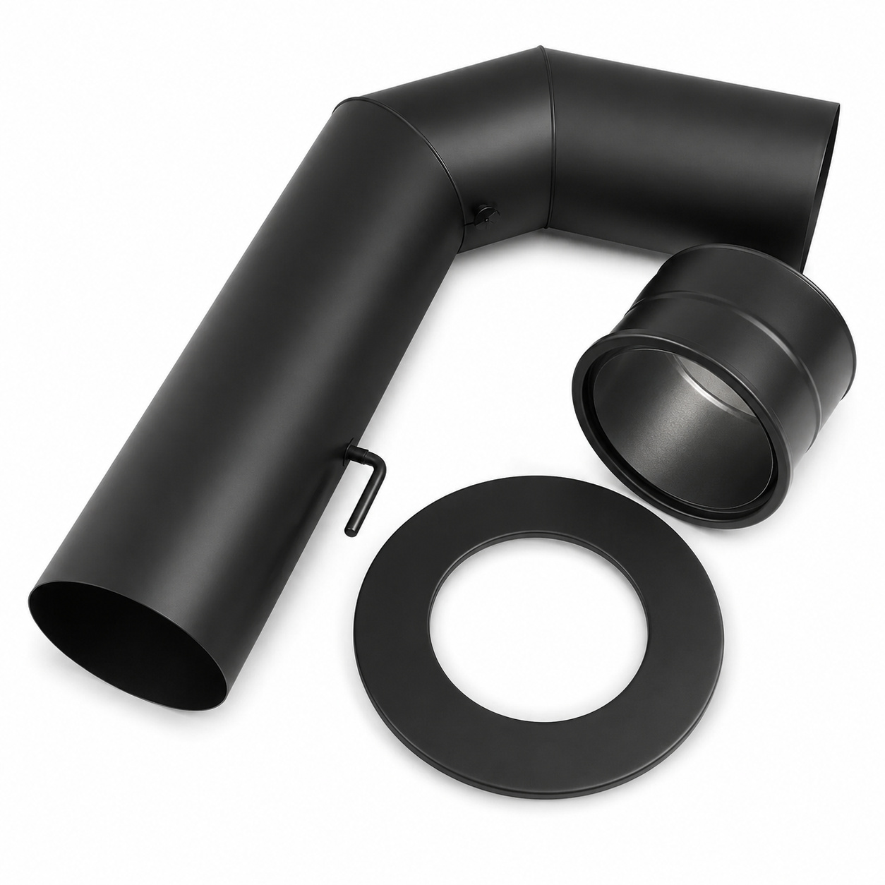 Ofenrohr-Set DN 150 mm Schwarz – Komplettset für den Kaminanschluss