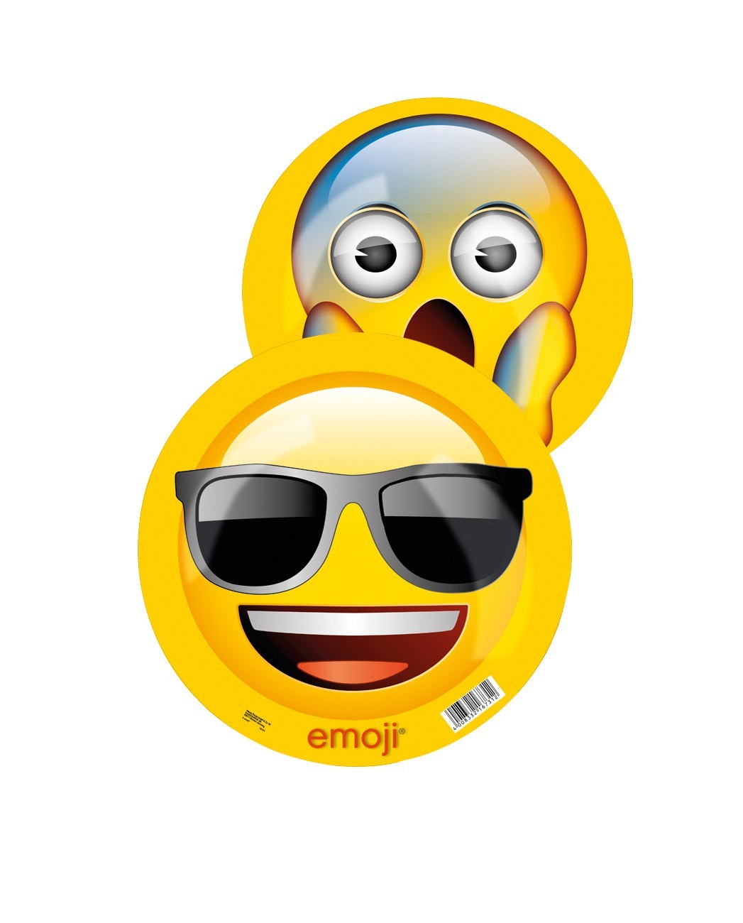 Emoji Ball cool / geschockt Kunststoff Ball Ø11cm Happy People 16741